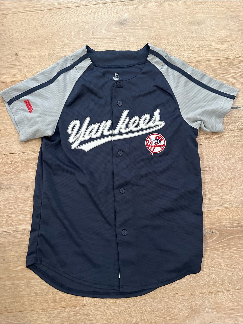 Genuine Merchandise Navy and Gray Kids Baseball Jersey